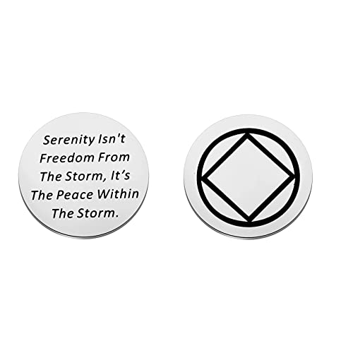 FEELMEM Narcotics Anonymous Pocket Token NA Sobriety Gift Serenity ...