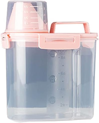 ZOYLINK Clear Pet Food Container Plastic Dog Food Container with Measuring Cup for Cats Cat Food Storage Containers Dog Food