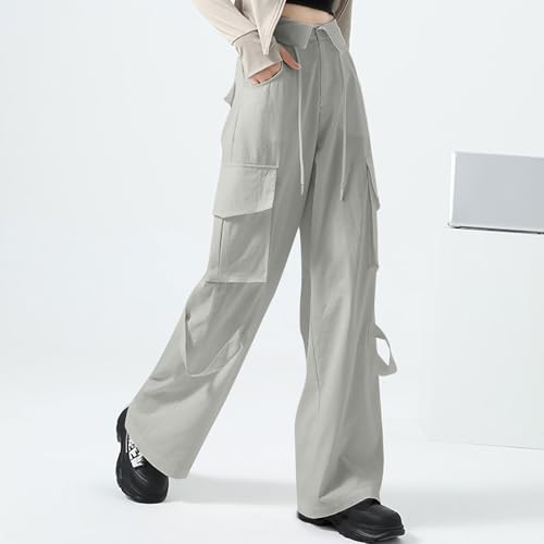 Double-Layer Folded Waist Casual Pants for Women 2024 Hot Girl Style Slim Stretchy Flared Trousers Y2K Streetwear2
