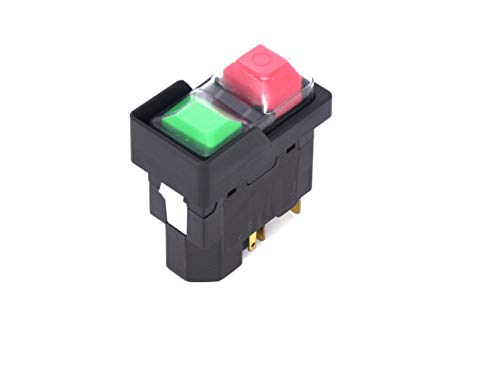 Preisvergleich Produktbild TRIPUS Einbauschalter, Nullspannungschalter, Maschinenschutzschalter mit UnterspannungsauslösungTP3251 Uc 230V / 50Hz, kleine Drucktasten, ausgeführte Spule, PVC-Abdeckung, Flachdichtung, snap in"