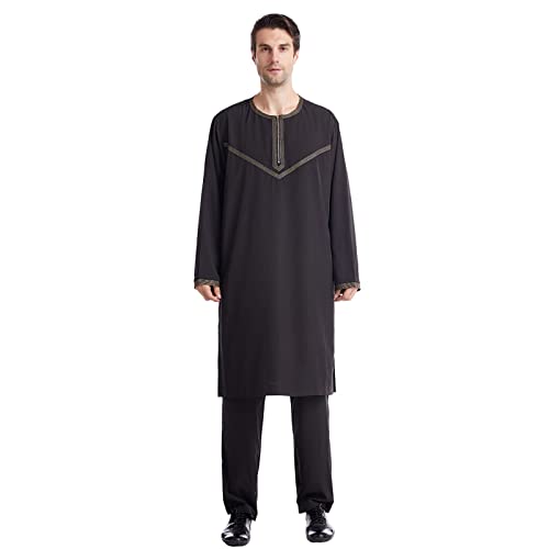 Ensemble manches longues islamique de qualité supérieure pour homme élégant