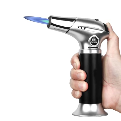 Encendedor de soplete recargable con butano y llama ajustable miniatura 2
