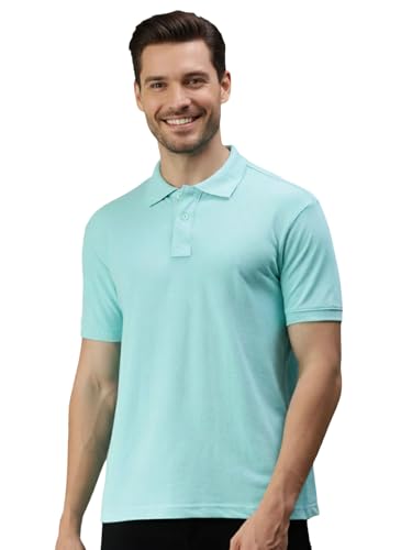 Image of Lux Cozi Men's Cotton Solid Polo Tshirt | Collar Tshirts | Half Sleeves | Stylish & Premium All Day Wear | Pack of 1