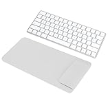 Zunate Tastaturhülle, PU Leder Tastaturhülle, Reisetasche, 30 X 14 X 1 cm, Kabellose Tastatur, Reisetasche, für Magic Keyboard 2(Weiß)