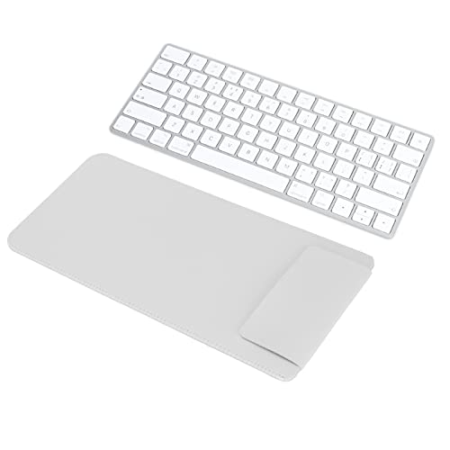 Keyboard Case, PU Leather Keyboard Sleeve Bag Case Suitable for Magic Keyboard 2, Not Included Keyboard, 30x14x1cm (White)