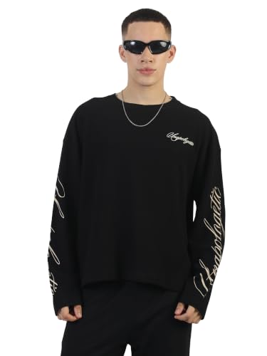 Maniac Mens Unapologetic Black Waffle T-Shirt - Image 2