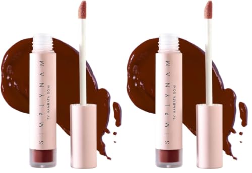 Image of SIMPLYNAM Satin Soft Lip Creme | 1 Swipe Full Coverage | Hydrating, Creamy Matte Finish | 16 Hour Stay | Transfer-Proof & Smudge-Proof | Infused with Peptides & Squalane | Vegan | 5ML | Richa- Ruby Brown