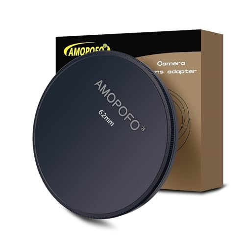 Tapa metálica para lente de 62 mm, compatible con cualquier lente o accesorio para cámara de rosca de 62 mm (tapa frontal + tapa trasera), mecanizada CNC miniatura 1