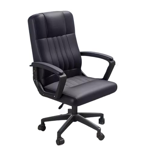 Adjustable Height Swivel Rolling Work Study Chair Offices Desk Chairs Ergonomic PU Leather Offices Chaires,for Home Office Confe