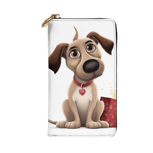 dog Wallet for Men Women Long Purse Leather Clutch Large Business Handbag Travel Phone Holder Credit Card Holder Money Case with Zipper Leather Wallets Gift2
