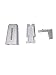 Hunter Douglas Duette Cord Stop Housing and Knob (3 piece set) (5, White Tiara (White))