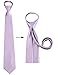 Branduce Lavender Tie for Men Solid Satin Ties Pre-tied Zipper Necktie for Wedding Business (TA17-04)