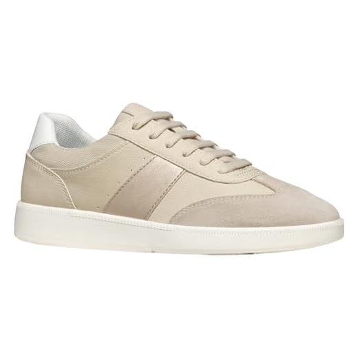 Geox D Meleda B, Scarpe da Ginnastica Donna, off White Lt Sand, 37 EU