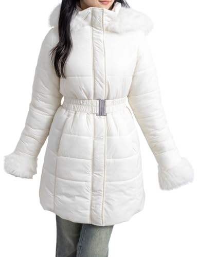 ベルト付きファーダウンコート