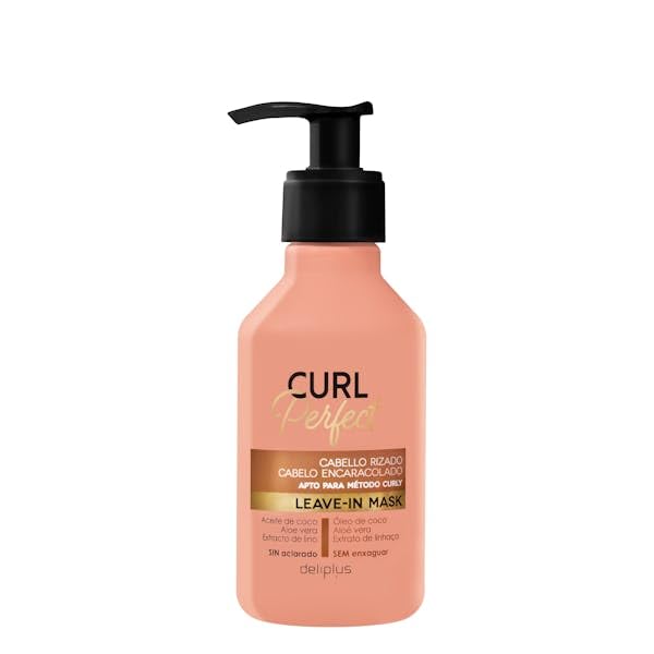 Shampoo + maschera con risciacquo + maschera senza risciacquo | Confezione Curl Perfect Deliplus capelli ricci adatto per metodo curly | 400+400+200 ml