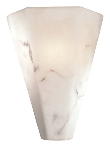 Image of Minka Lavery 333, Alabaster Dust Glass Wall Sconce Lighting, 1-Light 60 Watts, White