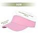 Komorebi Kids Girls Visor Athletic Sun Hat for Boys Adjustable Golf Visor Hat Youth Outdoor Sport Hat Cotton Tennis Hat 07 White & Pink 6-12 Years
