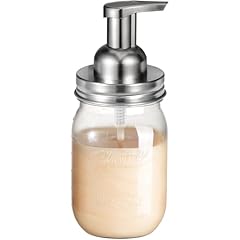 Clear Jar With Silver Pump