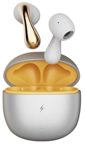 Image of Fire-Boltt Aero Lite TWS Earbuds Custom EQ Wireless Bluetooth 5.4 Music & App Support 50H Playtime Fast Charging Case 50ms Low Latency for Gaming Touch Controls Ivory Gold