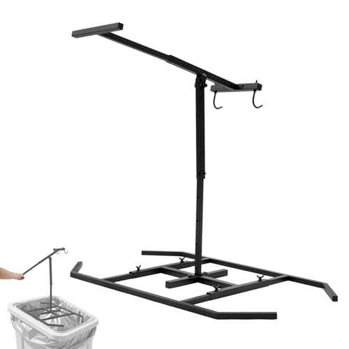 TkkMivcOC Prensa de basura manual, compactador de basura manual de acero, prensa de cubos de basura de altura ajustable, compactador de basura, prensa de basura doméstica para cocina, jardín y