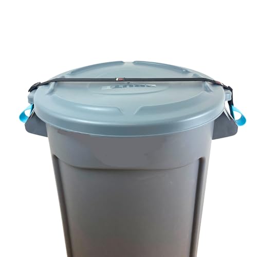 SideArm Trash Can Lock for Round Bins with Handles (Bin Not Included) – No Drill Strap Secures Lid Against Animals &amp; Wind – Fits 20–55 Gallon Garbage Cans (Bin Not Included)