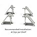 Commercial Refrigerator Shelf Support Clips – Stainless Steel Square-Rail Brackets for Wire Shelves, Tool-Free Freezer & Cooler Shelf Replacement, Pack of 8