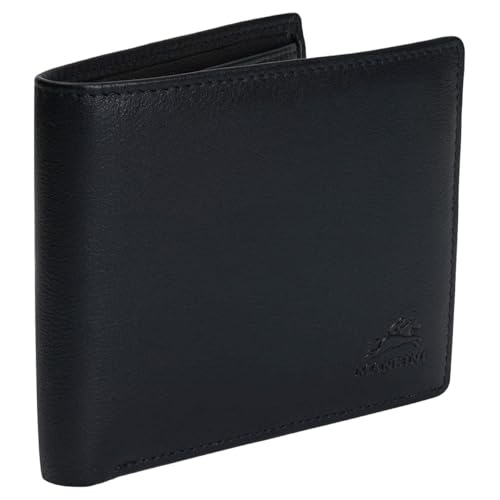 Mancini Sonoma Black RFID Secure Left Wing Wallet, Black, 6800154-BK3