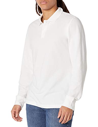Amazon Essentials Long-Sleeve Polo Shirt for Men, Slim Fit Pique