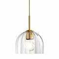 Modern Pendant Lights Kitchen Island, Bell Shape Pendant Light with Brushed Brass Gold Finished Metal Dining Room Light Fixture
