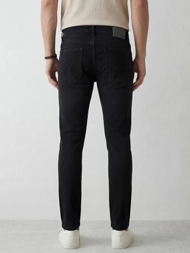Image of WROGN Men's Slim Fit Jeans | Cotton Stretch | Solid | Casual Denim