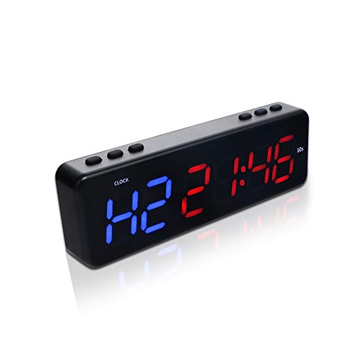 Cronómetro digital LED portátil BESTLED para entrenamiento de intervalos, reloj de gimnasio y temporizador de carreras miniatura 1