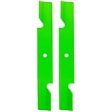8TEN LawnRAZOR Blade for Hustler Raptor FasTrak SD X XL Sport 42-Inch Notched High Lift 2 Pack