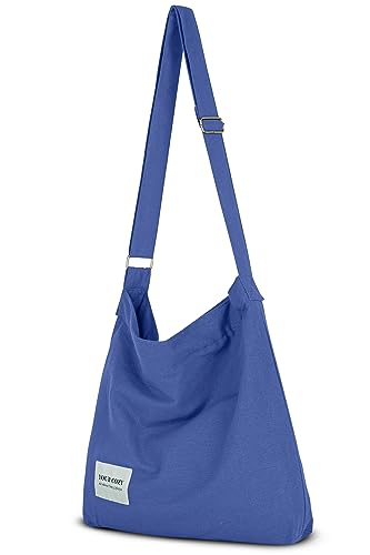 Image of Hobo Crossbody Bag for Women - Large Cotton Tote Shoulder Purse | Adjustable Strap