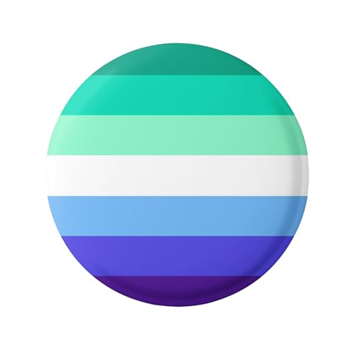 Pride Gay Male MLM Man Loving Man Pin Badge – 1in Pride Flag Design | LGBTQ Accessories for Pride Decorations | Perfect Gay Pride Gifts, Pride Clothes, and Support Badges