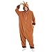 NCBYKM Cute Capybara Onesie Animal Pajamas Halloween Sleepwear Party Costume (NewCapybara-M)
