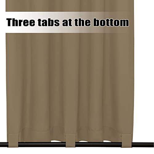 Image of Easy-Going Outdoor Curtains for Patio 1 Panel, 54x108 inch, Khaki | Waterproof, Windproof, Weatherproof Privacy Outdoor Curtains for Cabanas Porches and Pergolas, Grommet Top and Tab Bottom