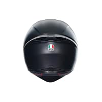 AGV - K1 S E2206 Motorrad Helm, Herren ECE Vollvisier Motorradhelm, Racing Style mit Aerodynamischem Spoiler, Kratzfestem Visier, 190° Sichtfeld, mit Intercom Ready, New model - Matt Black, Large – Ansicht 5