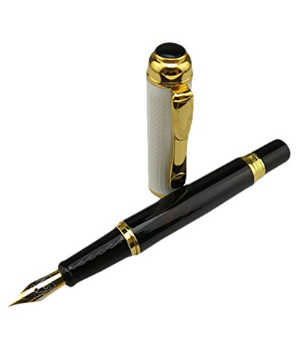 Image of Lestylo Dikawen 821 Silver Mesh Heavy Metal Body Signature Series With Gold Plated Trims Fountain Pen