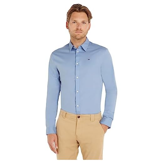 Tommy Jeans TJM ORIGINAL STRETCH SHIRT DM0DM04405, Camisa, Hombre, Lavender Lustre, XXL