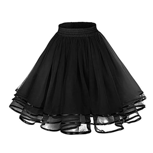 Enagua vintage de tul para mujer con tres capas de gasa y cinta ideal para vestidos