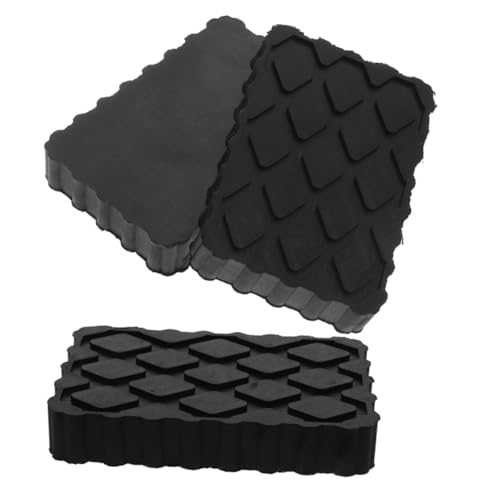 Gogogmee 3 Piezas Almohadillas de Goma para Gato de Coche Antideslizantes y Antivibración para Estabilizador de Remolque y Soporte de Camper Bloques Resistentes y