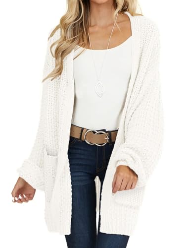 MEROKEETY Women's 2025 Fall Open Front Chunky Knit Sweater Oversi...