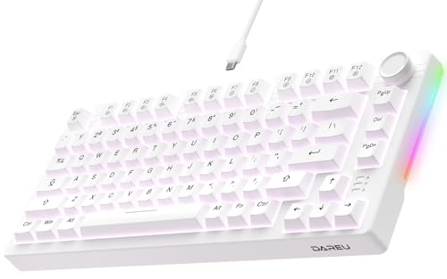 Teclado Mecánico EK75 75% Con Cable USB-C Blanco