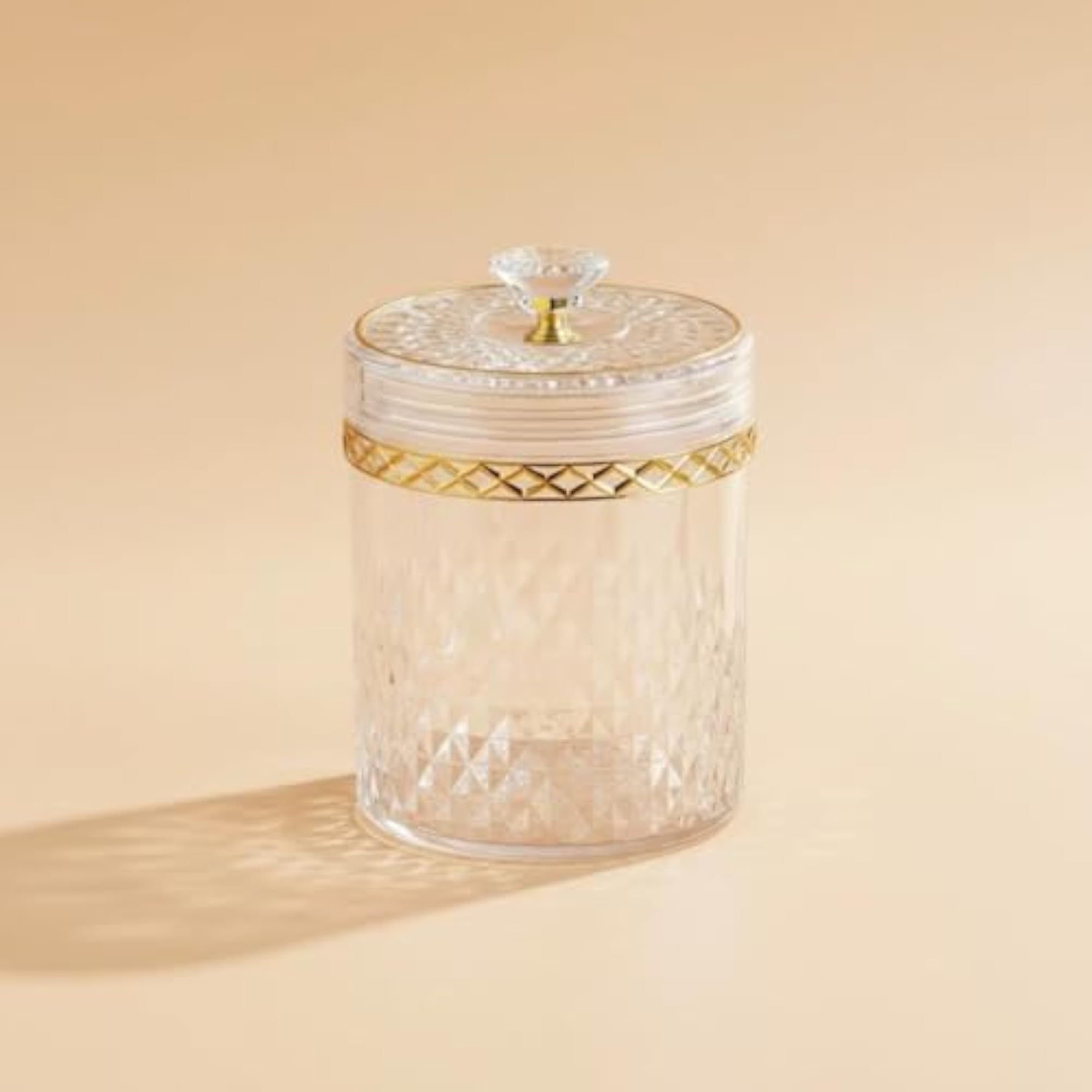 Diamond Pattern Sealed Jar Set Airtight Storage Canister