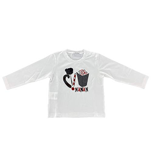 T-shirt en coton blanc haut de gamme Nanan A52 pour enfant