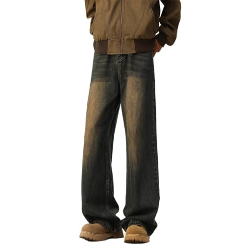 Men's Jeans Summer American Retro Straight Denim Long Pants for Men3