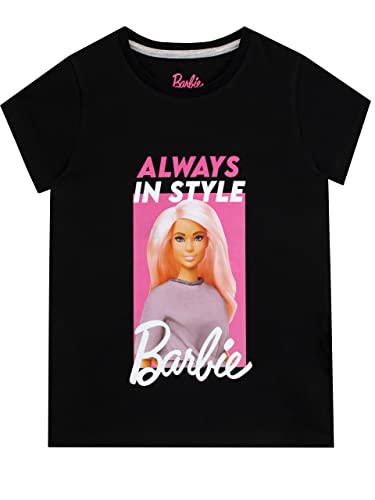 Barbie Camiseta para Niñas Negro 4-5 años