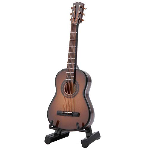 Belissy Mini guitare miniature en bois – Décoration musicale – Artisanat – Marron – 10 cm - Les Beatles, Paul McCartney, John Lennon, RIngo Starr, George Harrison Belissy Mini guitare miniature en bois - Décoration musicale - Artisanat - Marron - 10 cm – Image 4