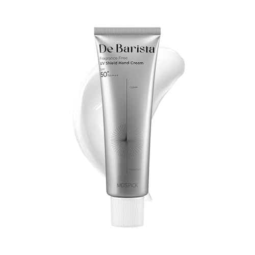 MD'S PICK De Barista Sun Shield Hand Cream SPF50+/PA++++ 50g – UV Protect,Fragrance-Free, Vegan, and Lightweight Hand Moisturizer