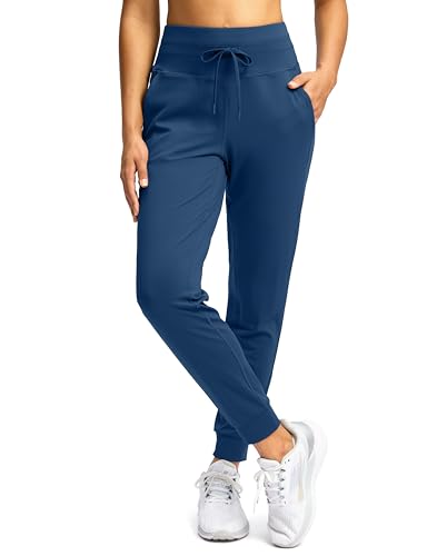 Image of Soothfeel Womens Joggers with Zipper Pockets High Waisted Sweatpants Athletic Leggings Pants for Workout Running Yoga